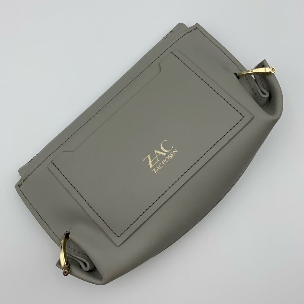 ZAC ZAC Posen Eartha Folded Gusset Chain Crossbody Bag in Gray - Picture 3 of 12